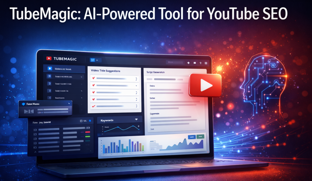 TubeMagic AI YouTube SEO dashboard interface overview