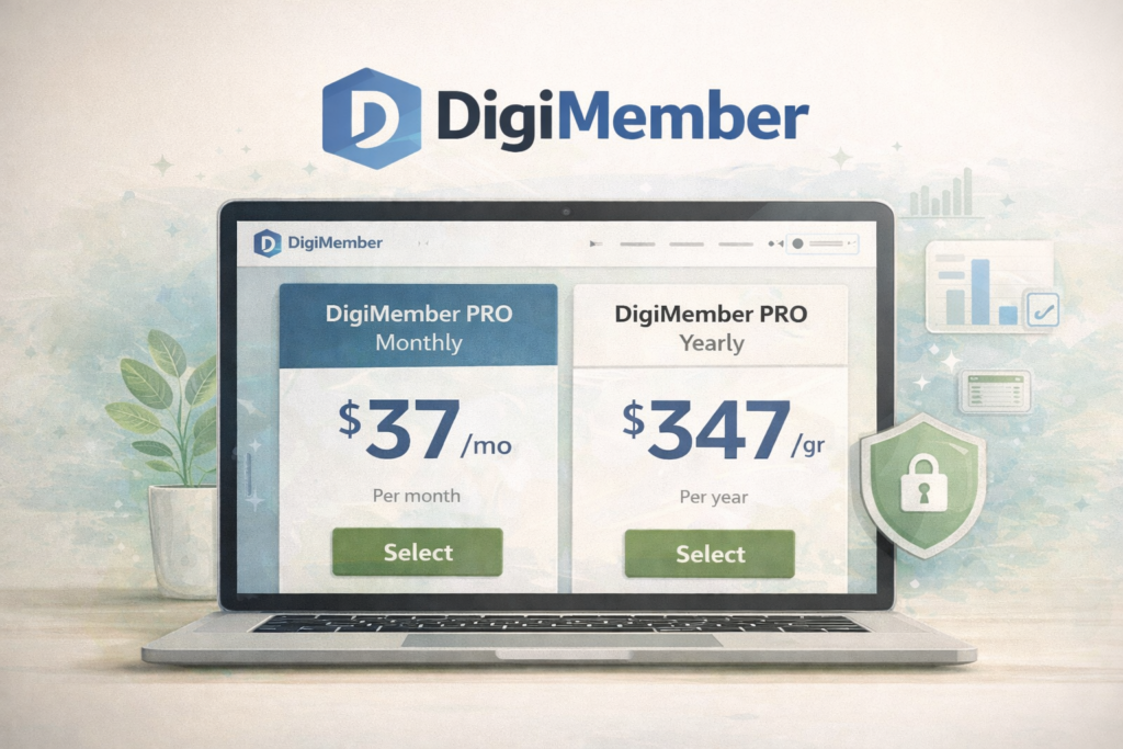 DigiMember pricing plan illustration for WordPress membership plugin
