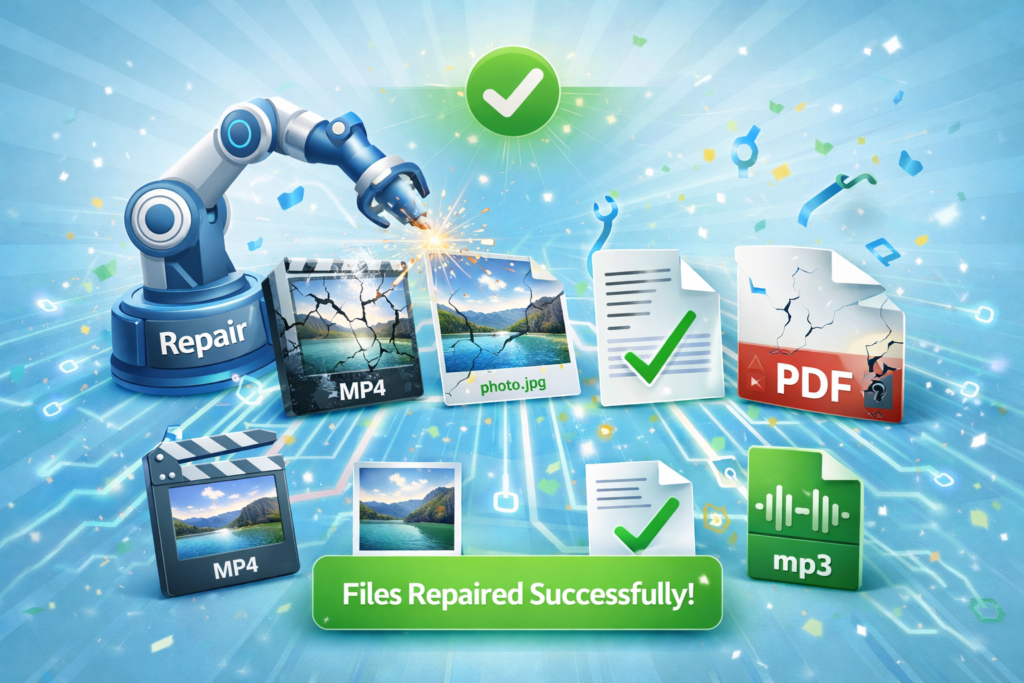 How Drepair repairs corrupted files step by step
