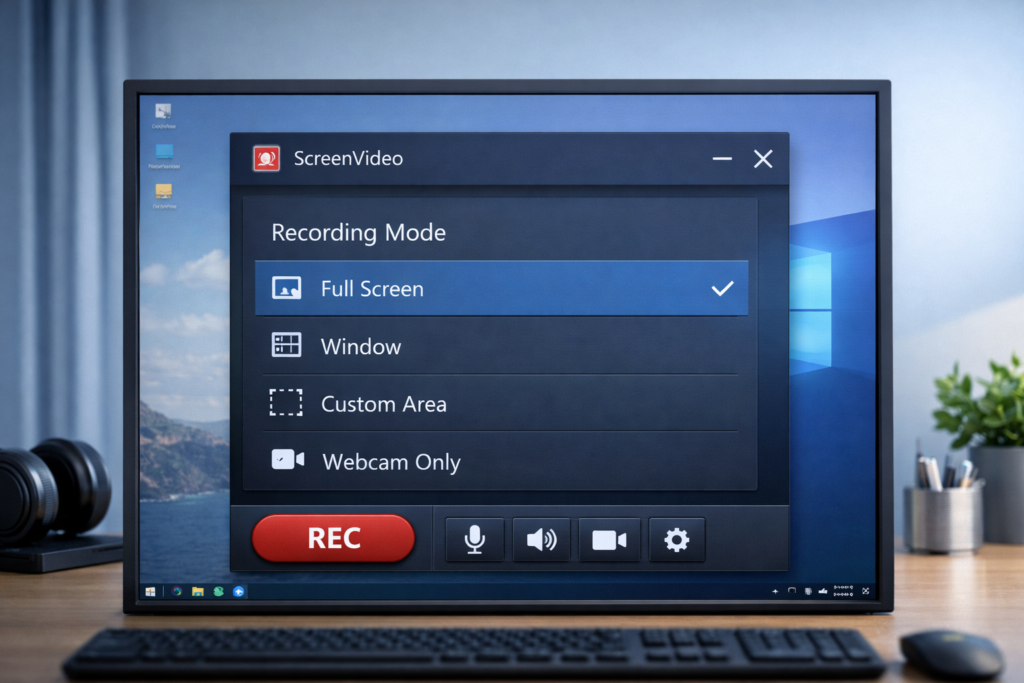 ScreenVideo for creating tutorial, demo, and presentation videos on Windows
