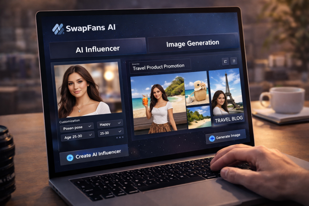 SwapFans AI Influencer and image generation workflow for creators and marketers
