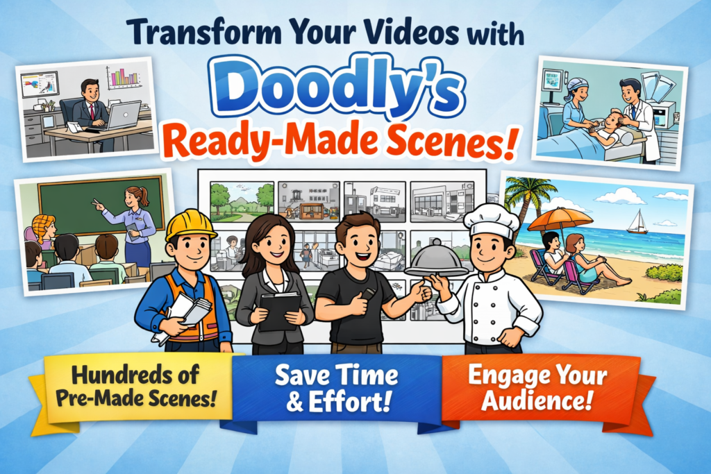 Doodly custom image import, Smart Draw path editing, and branded asset workflow