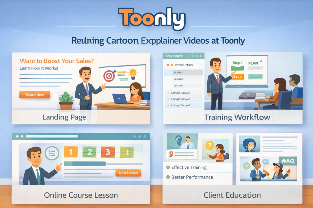 Toonly explainer video use case for marketing and training